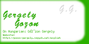 gergely gozon business card